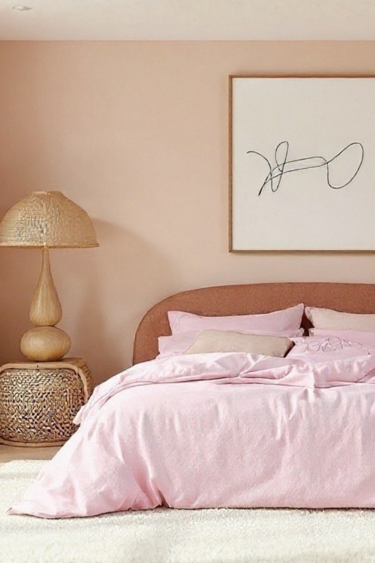 Camelia Tek Kişilik Düz Ranforce Nevresim Takımı - Pudra %100 Pamuk