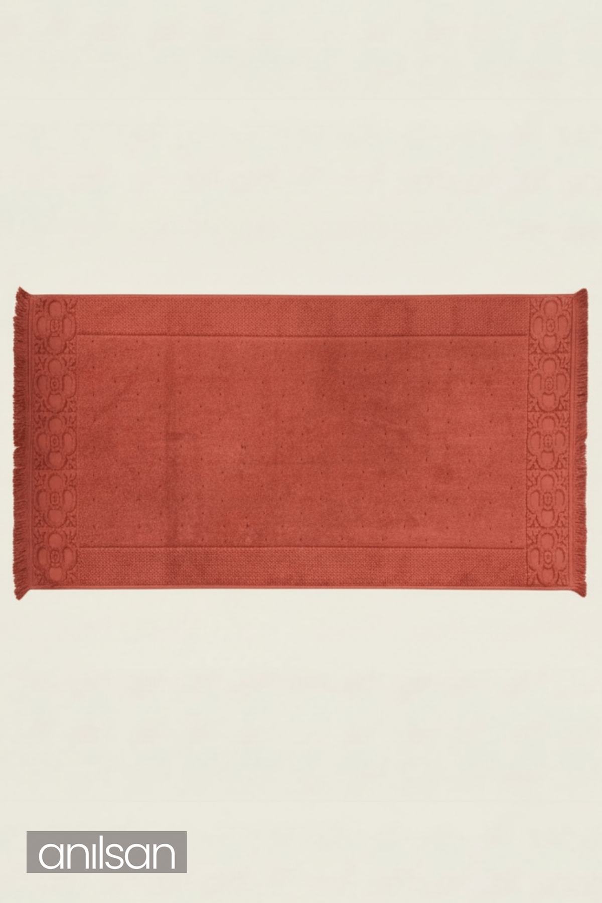 Fesun %100 Pamuk Ayak Havlusu - Kiremit 60x130, 690 Gr