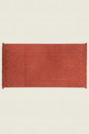 Fesun %100 Pamuk Ayak Havlusu - Kiremit 70x130, 790 Gr