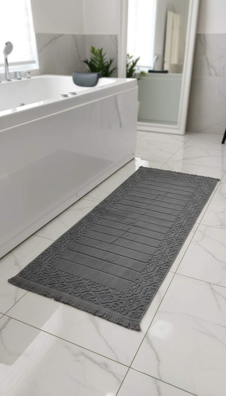 Aflora %100 Pamuk Ayak Havlusu - Antrasit 60x130, 690 Gr