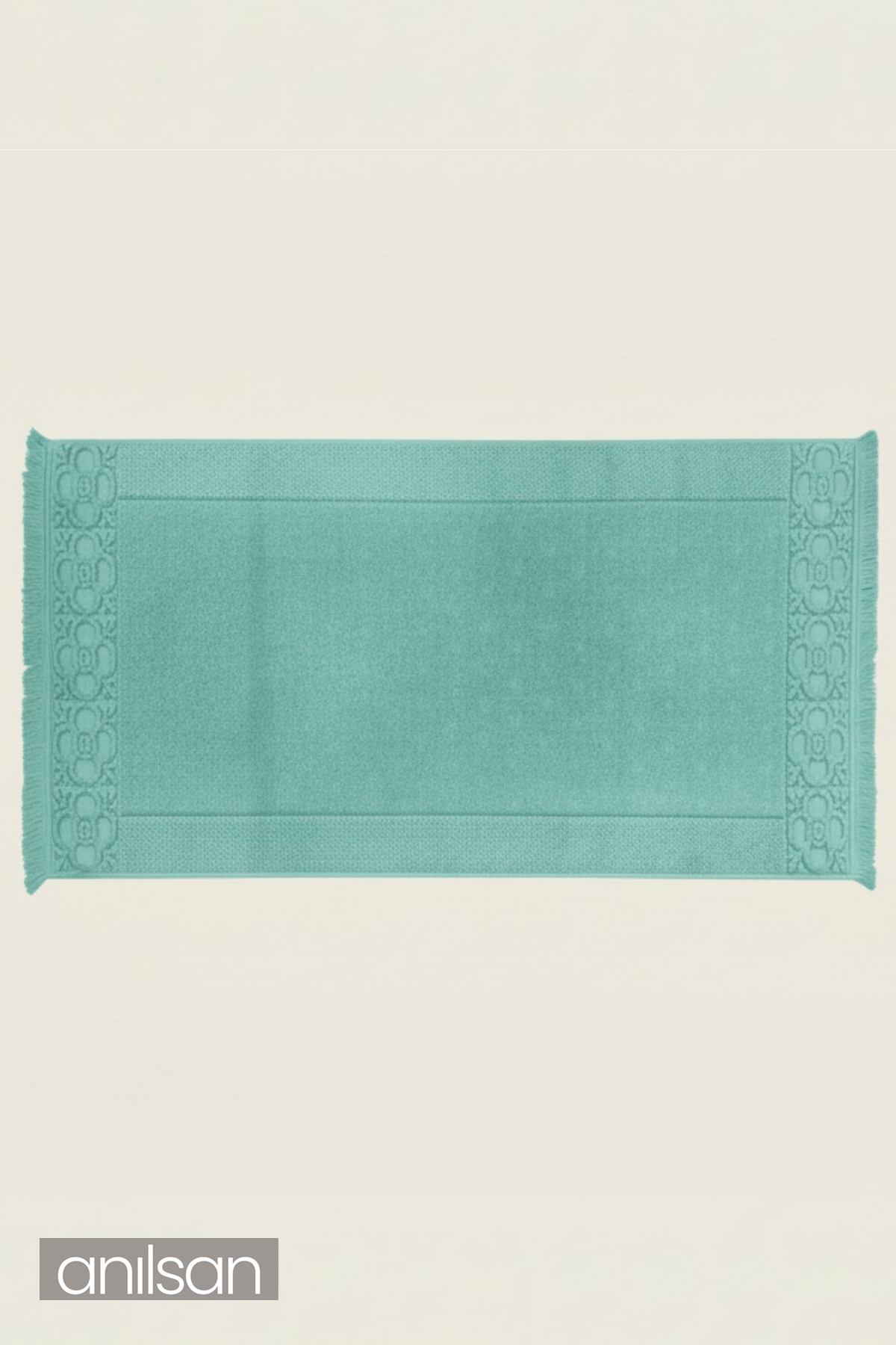 Fesun %100 Pamuk Ayak Havlusu - Turkuaz 60x130, 690 Gr