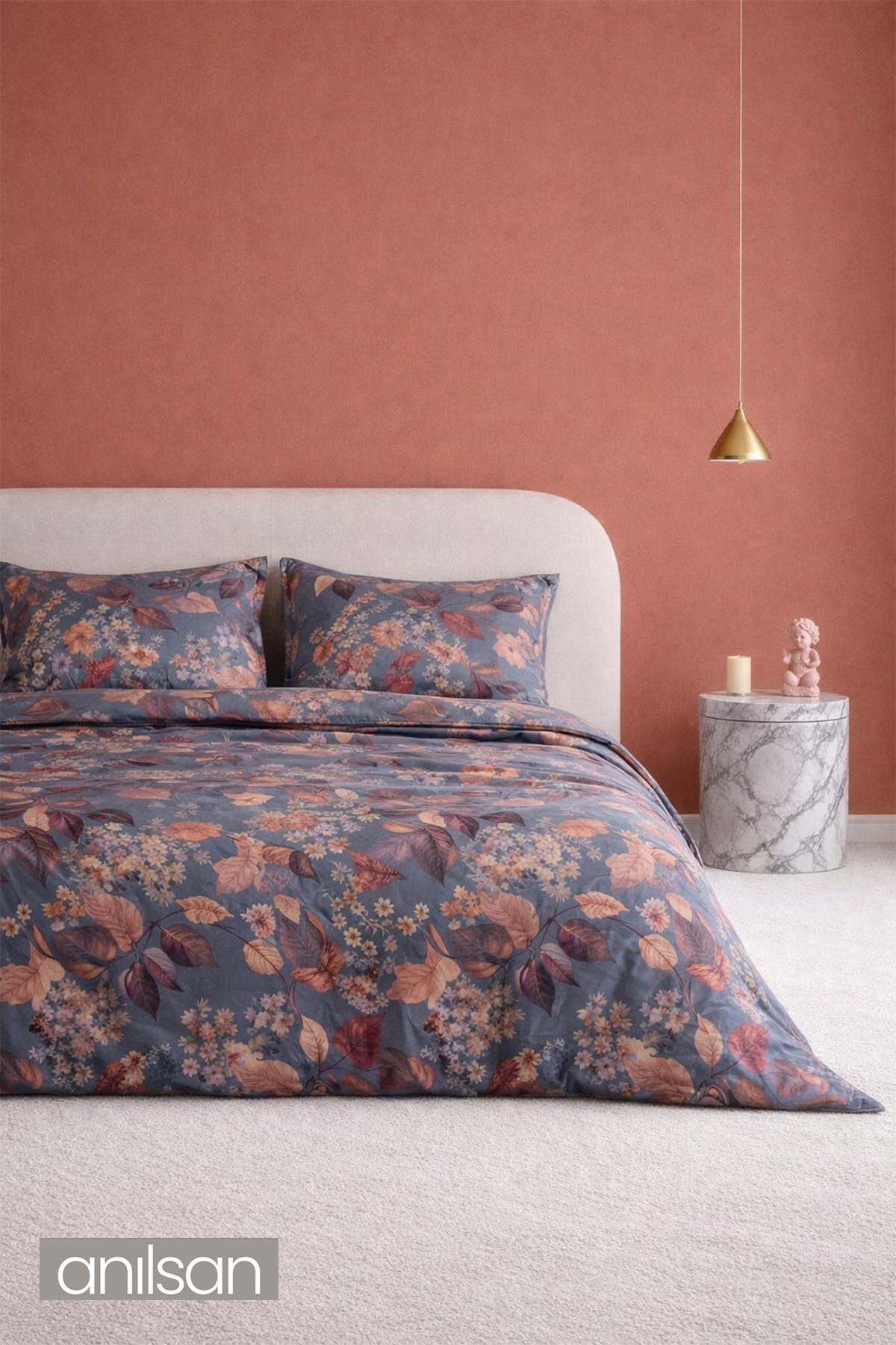 Zoey Baskılı Çift Kişilik Nevresim Takımı Pamuklu