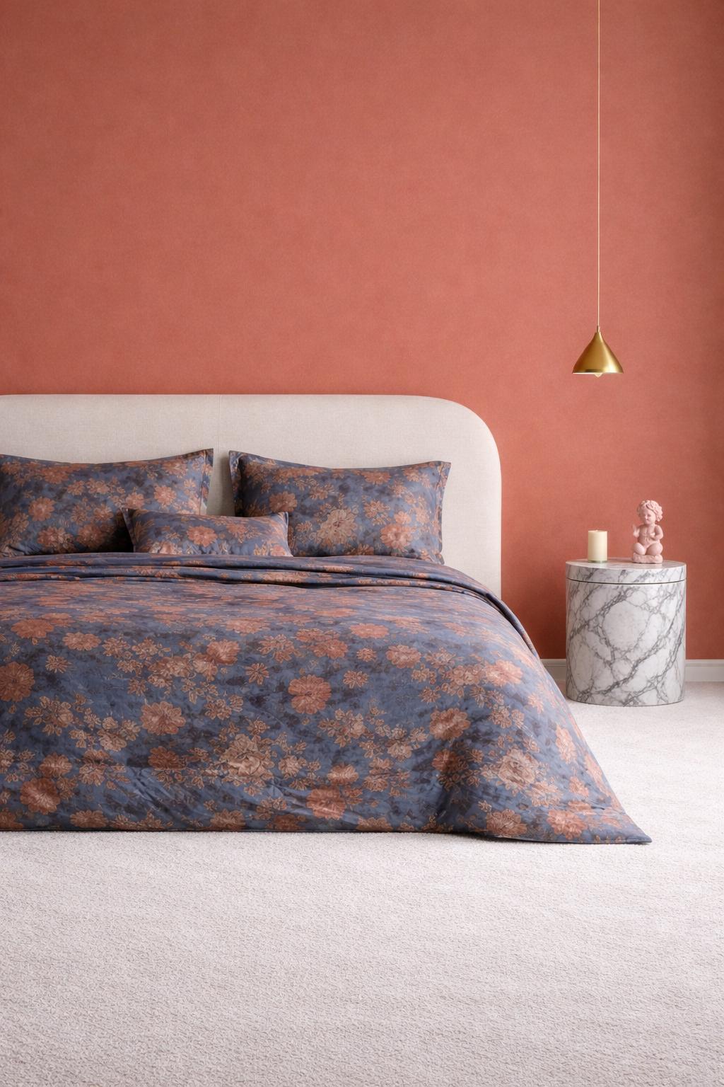 Zoey Baskılı Çift Kişilik Nevresim Takımı Pamuklu