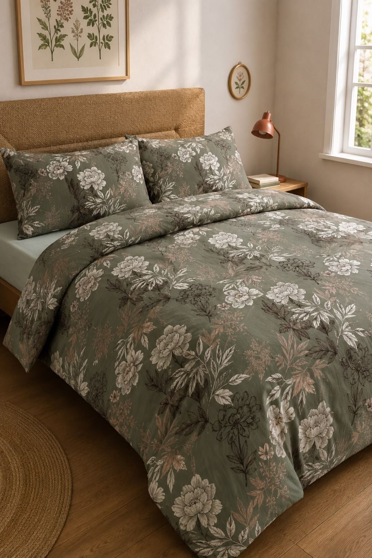 Gardenia Çift Kişilik Percale Nevresim Takımı %100 Pamuk