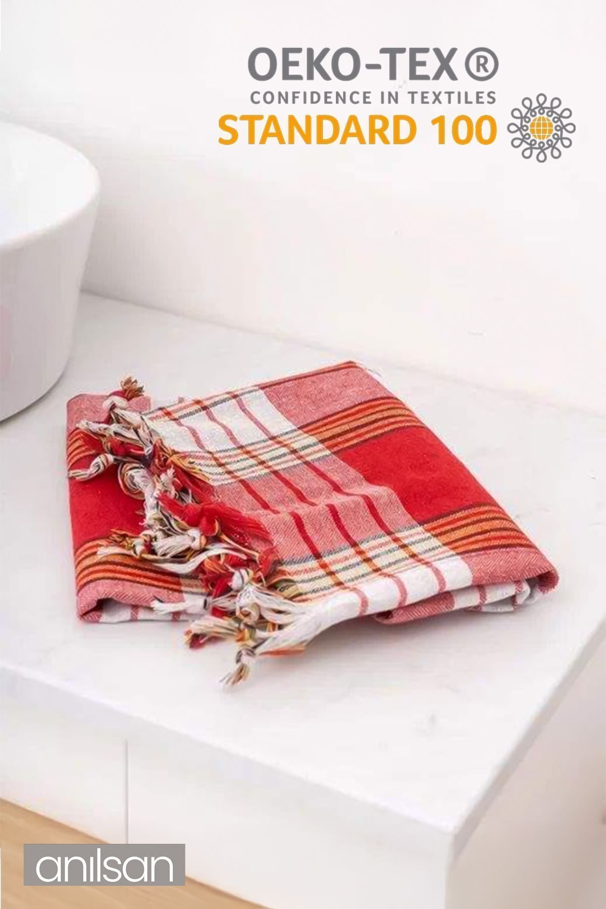 Hafif ve Dayanıklı Hamam Peştemali - 80x175 cm, Kırmızı ve Mavi Renk Seçenekleri