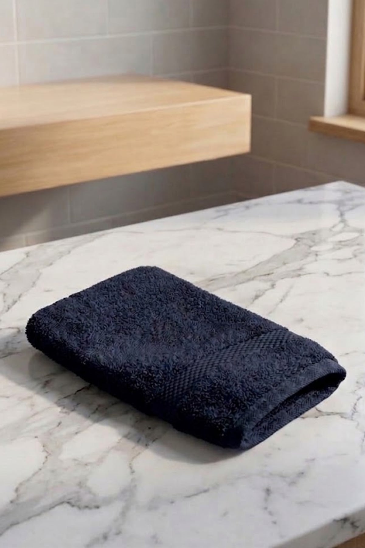 Havlu Banyo Kesesi 15x25cm - Lacivert %100 Pamuk