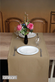 Arya Pamuk Polyester Runner - Kahverengi