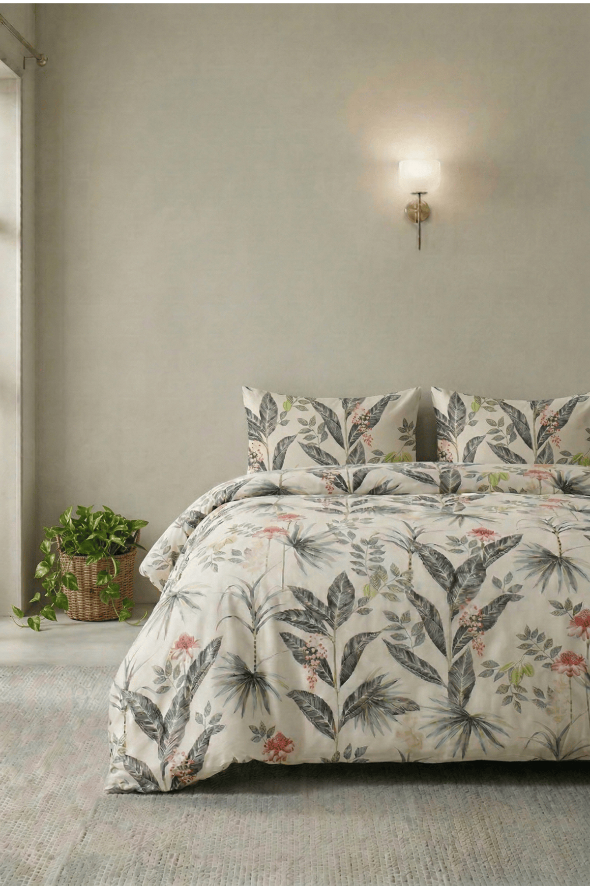 Monaci Verde Çift Kişilik %100 Pamuk Ranforce Nevresim Takımı