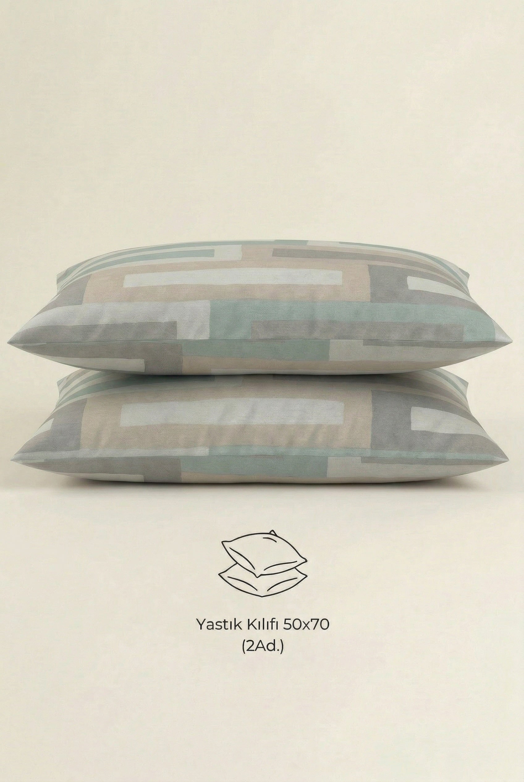 Softcase 2'li Ranforce Yastık Kılıfı 50x70 Flaplı