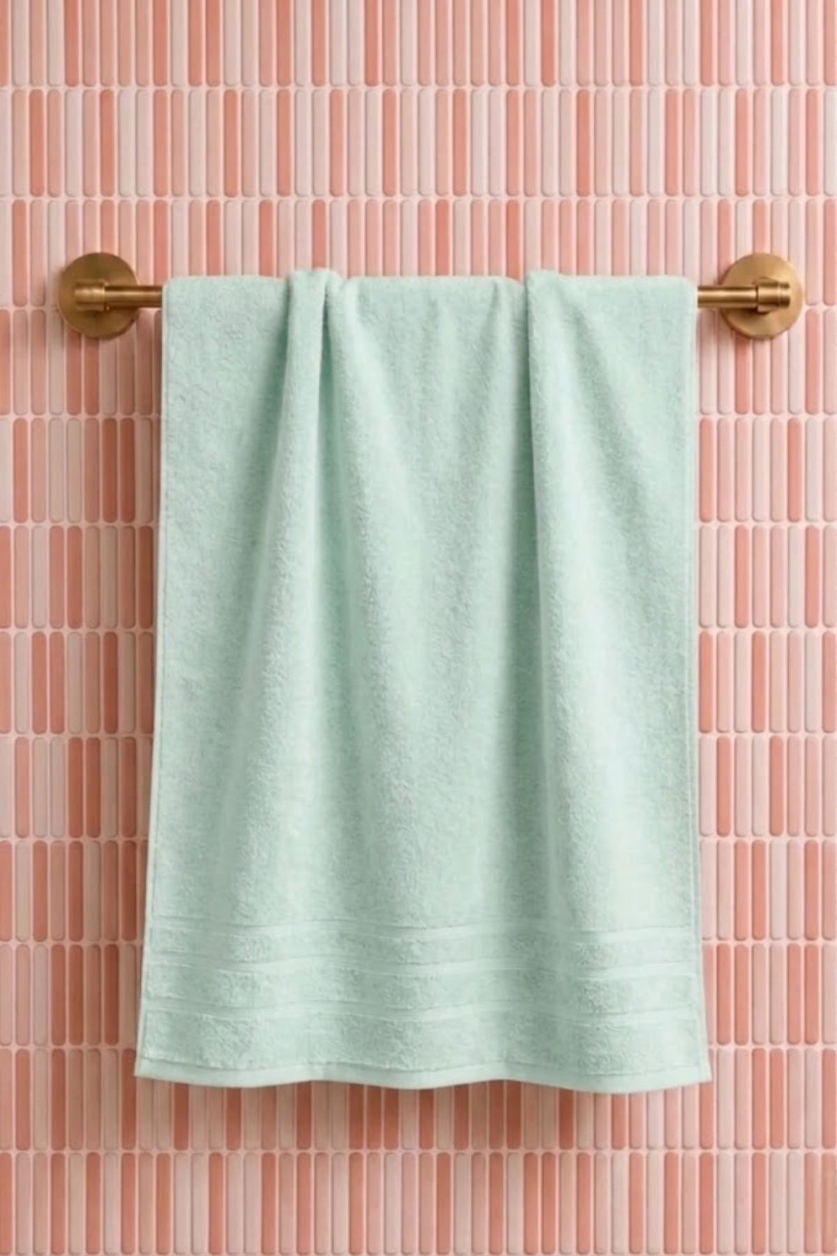 Melina Banyo Havlusu 70x140 cm - Mint Yeşili %100 Pamuk