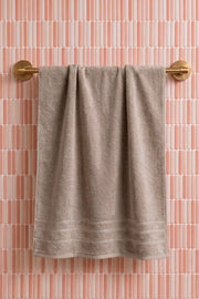 Melina Banyo Havlusu 70x140 cm -Vizon %100 Pamuk