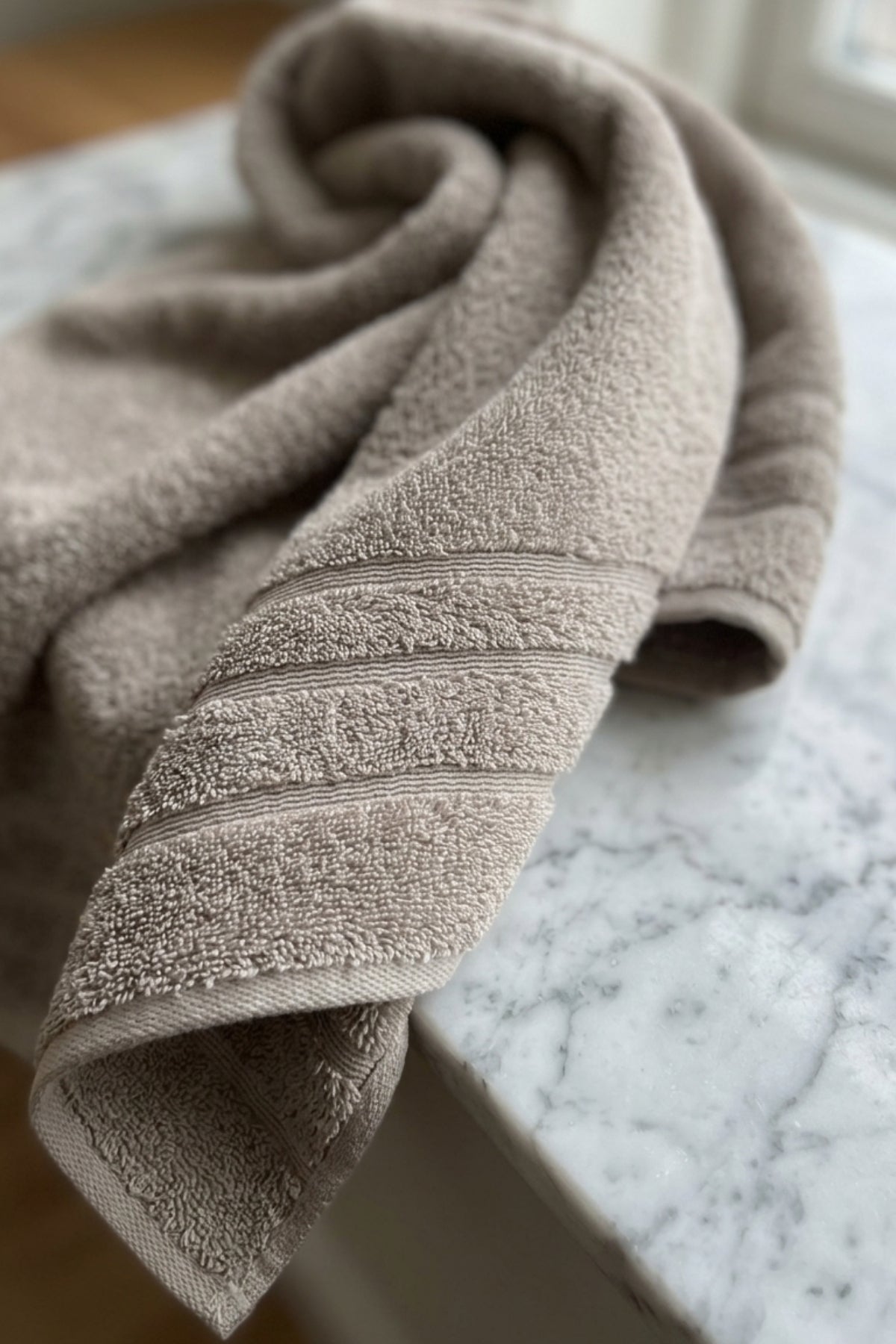 Melina Banyo Havlusu 70x140 cm -Vizon %100 Pamuk