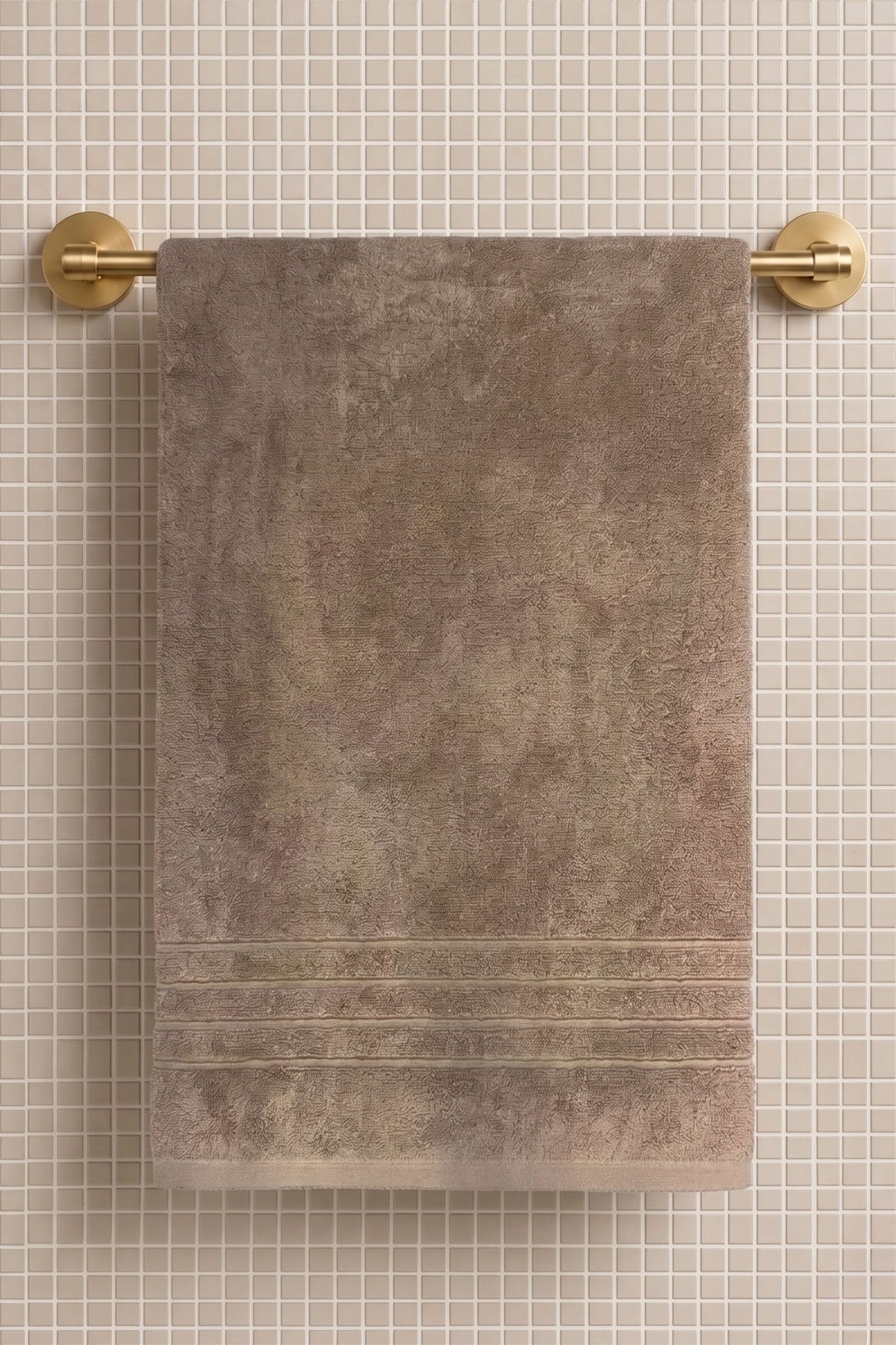 Meryem Banyo Havlusu 70x140 cm - Sütlü Kahve %100 Pamuk