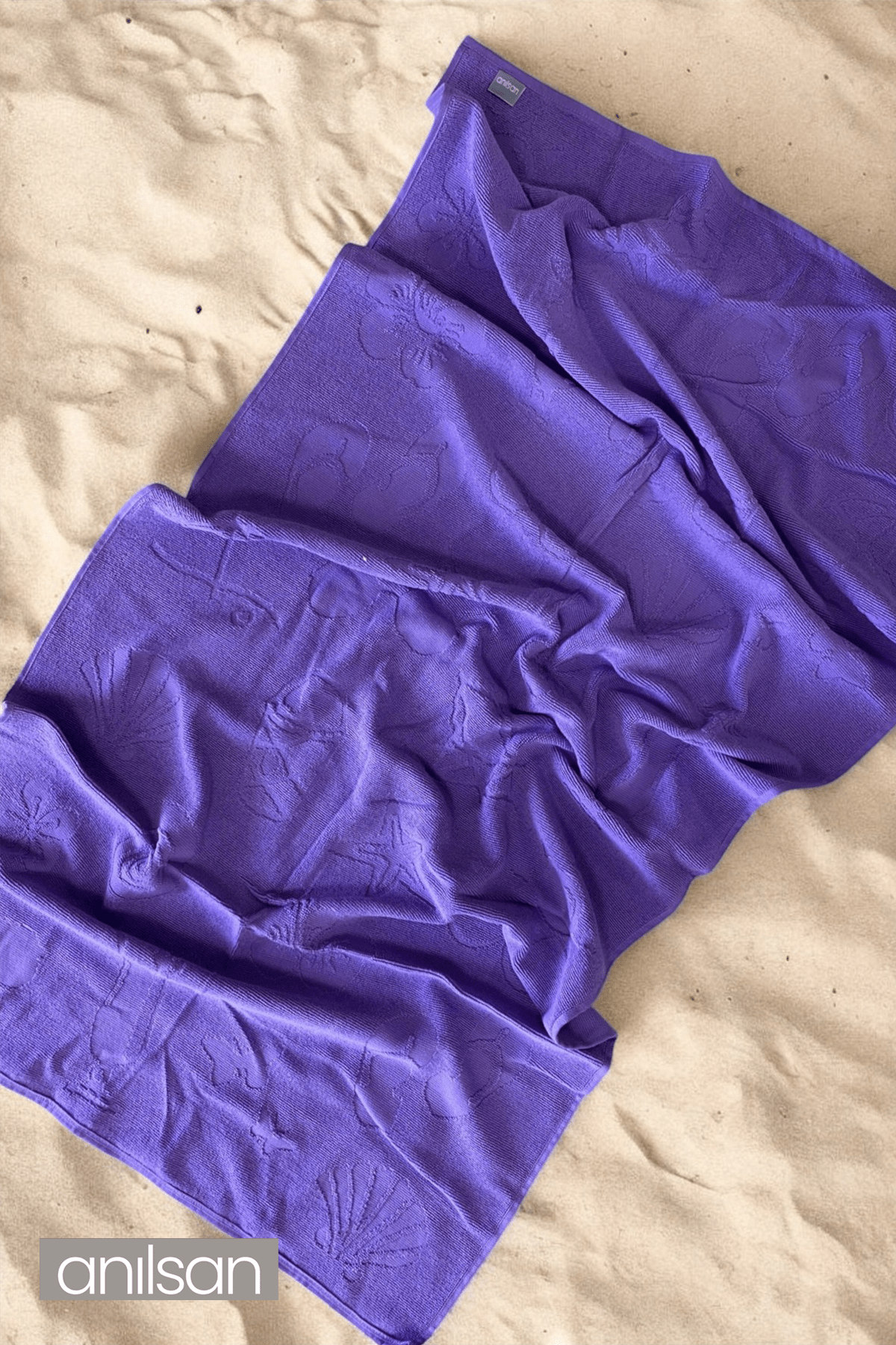 Nuvira Plaj Havlusu %100 Pamuk 75x150 Mor