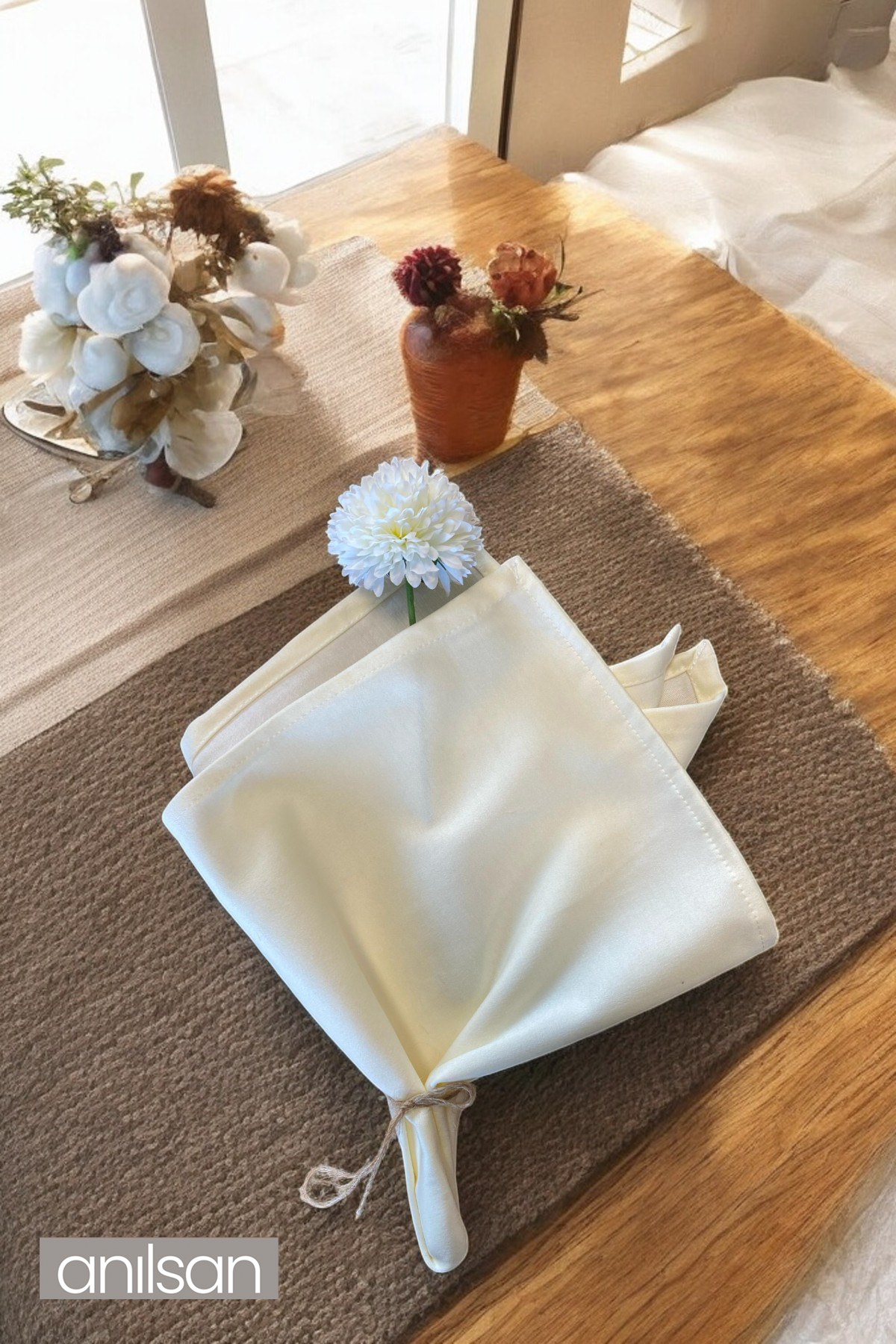 %100 Pamuk Peçete Beyaz Otel, Sunum, Restaurant, Davet