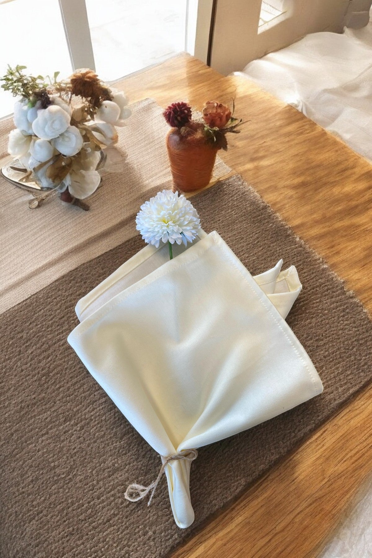 %100 Pamuk Peçete Beyaz Otel, Sunum, Restaurant, Davet