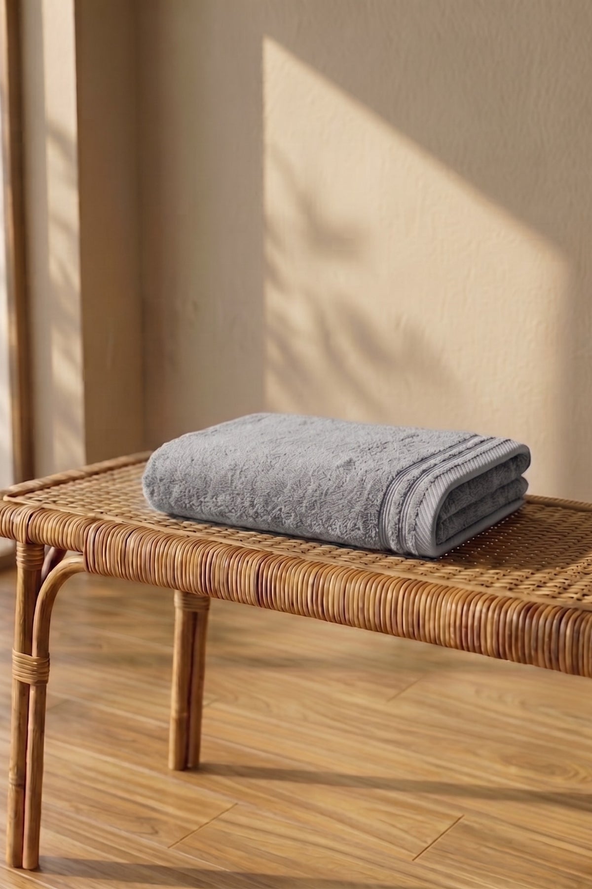 Yaz Banyo Havlusu 70x 140 cm - Koyu Gri - %100 Pamuk