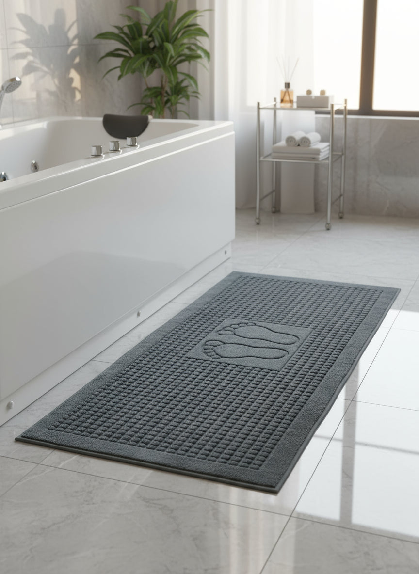 Zivra %100 Pamuk Ayak Havlusu - Antrasit 70x130, 790 Gr